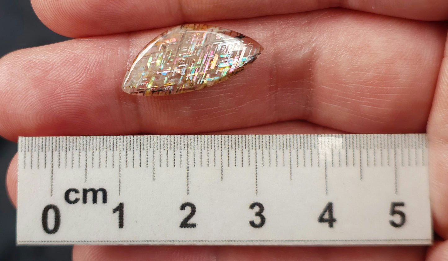 Rainbow Lattice Sunstone Cabochon - GLSC01