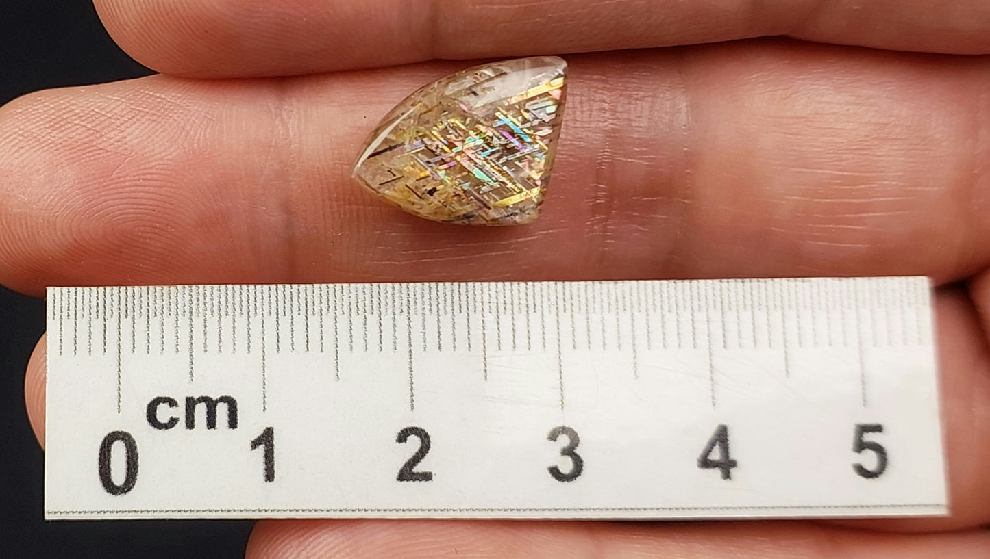 Rainbow Lattice Sunstone Cabochon - GLSC02