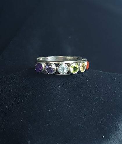 Chakra Multi Stone Ring 3SSCMR