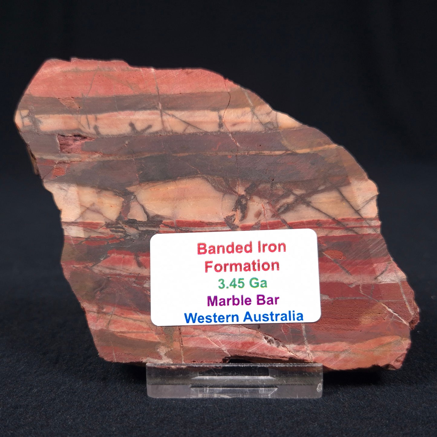 Banded Iron Formation from Marble Bar Polished ZMB005