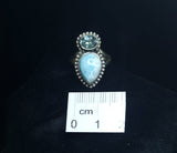 Larimar and Blue Topaz Ring 3SSLBT1