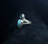 Larimar and Blue Topaz Ring 3SSLBT2