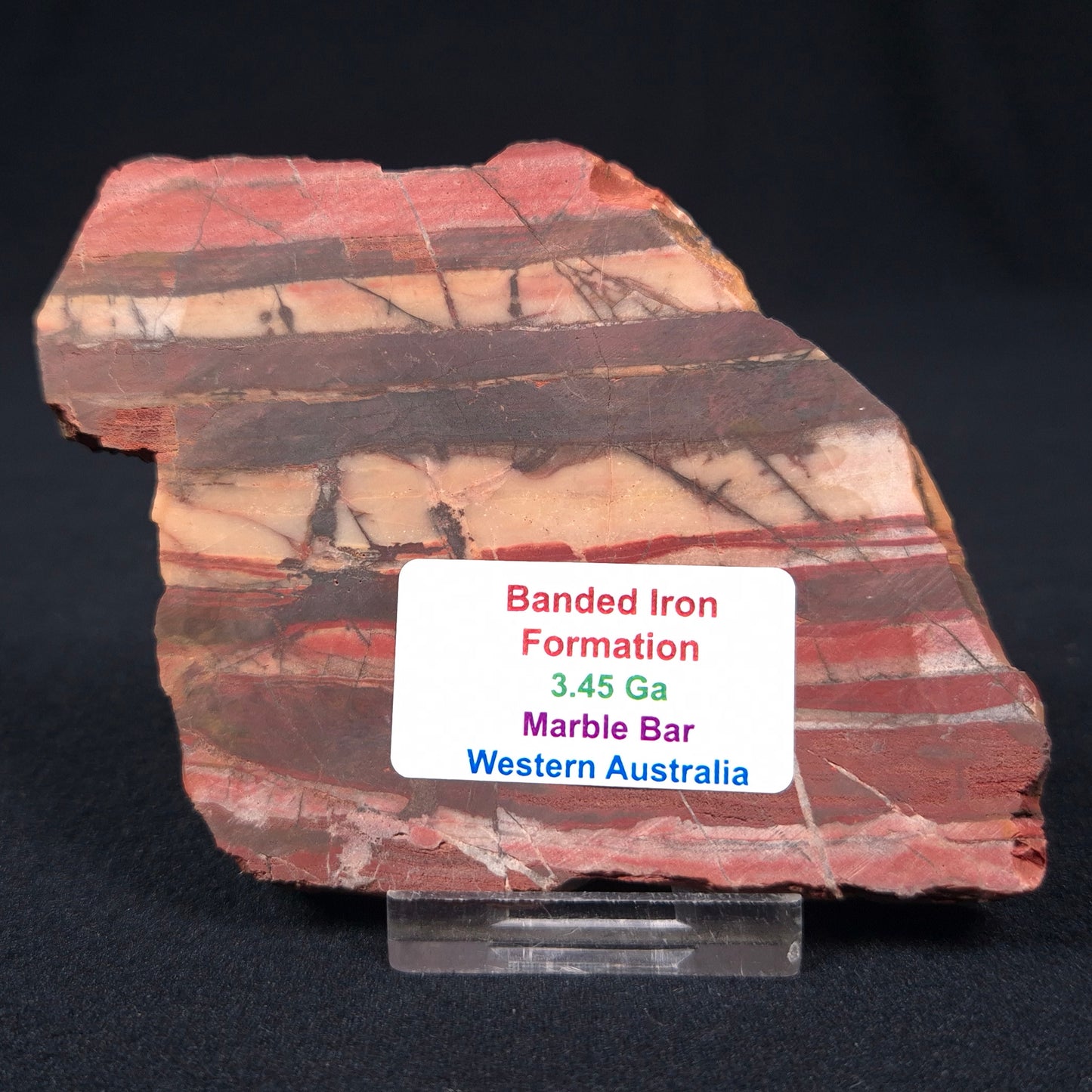 Banded Iron Formation from Marble Bar Polished ZMB007