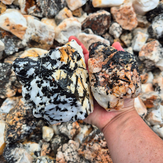 Tourmaline in Quartz Rough by Weight ZRR010