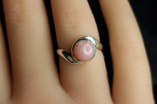 Pink Opal Ring Size 7 3SSPOR2