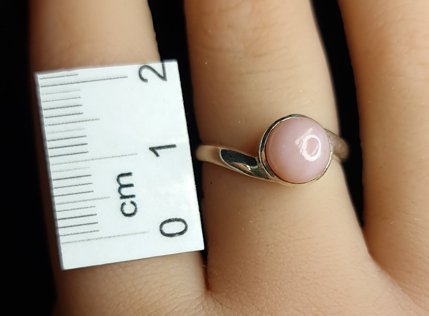 Pink Opal Ring Size 8 3SSPOR3