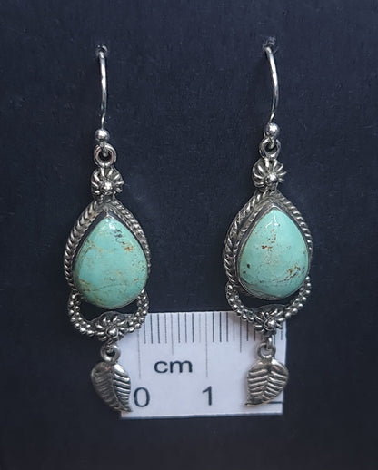 Turquoise Teardrop Earrings 3SSTQE