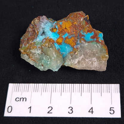 Chrysocolla with Cuprite and Quartz Rough from Mt. Isa ZRC005