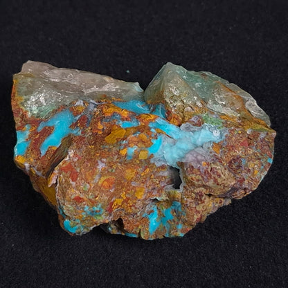 Chrysocolla with Cuprite and Quartz Rough from Mt. Isa ZRC005