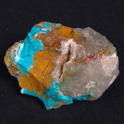 Chrysocolla with Cuprite and Quartz Rough from Mt. Isa ZRC006