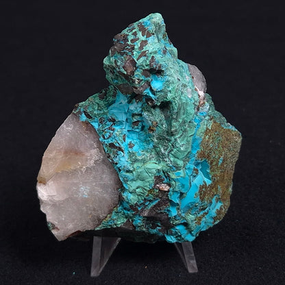 Chrysocolla with Cuprite, Malachite and Quartz Rough from Mt. Isa ZRC007