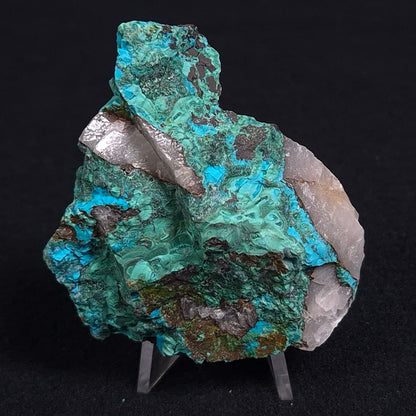 Chrysocolla with Cuprite, Malachite and Quartz Rough from Mt. Isa ZRC007