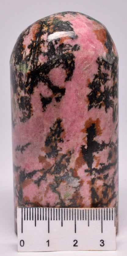 RHODONITE POLISHED FREEFORM ON FLAT BASE P1085