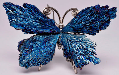 TITANIUM AURA KYANITE BUTTERFLY P183