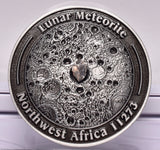 LUNAR METEORITE NWA in COLLECTORS COIN 11273 Found 2017 Algeria MT105