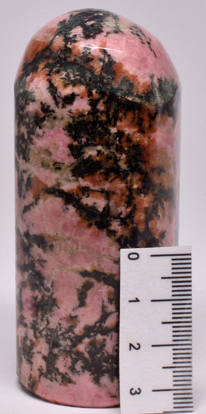 RHODONITE POLISHED FREEFORM ON FLAT BASE P1085