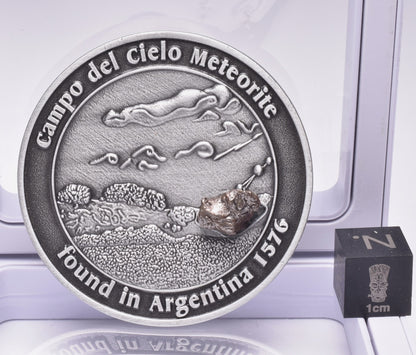 CAMPO DEL CIELO METEORITE in COLLECTORS COIN NUMBER 0003 MT18