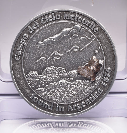 CAMPO DEL CIELO METEORITE in COLLECTORS COIN NUMBER 0004 MT115