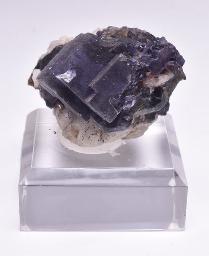 FLUORITE NATURAL FORM ON STAND MINERAL, MT ISA, QLD, AUSTRALIA M129