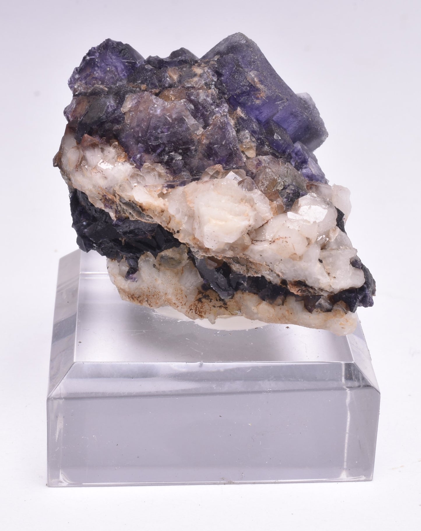 FLUORITE NATURAL FORM ON STAND MINERAL, MT ISA, QLD, AUSTRALIA M129