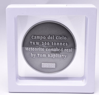 CAMPO DEL CIELO METEORITE in COLLECTORS COIN NUMBER 0010 MT181