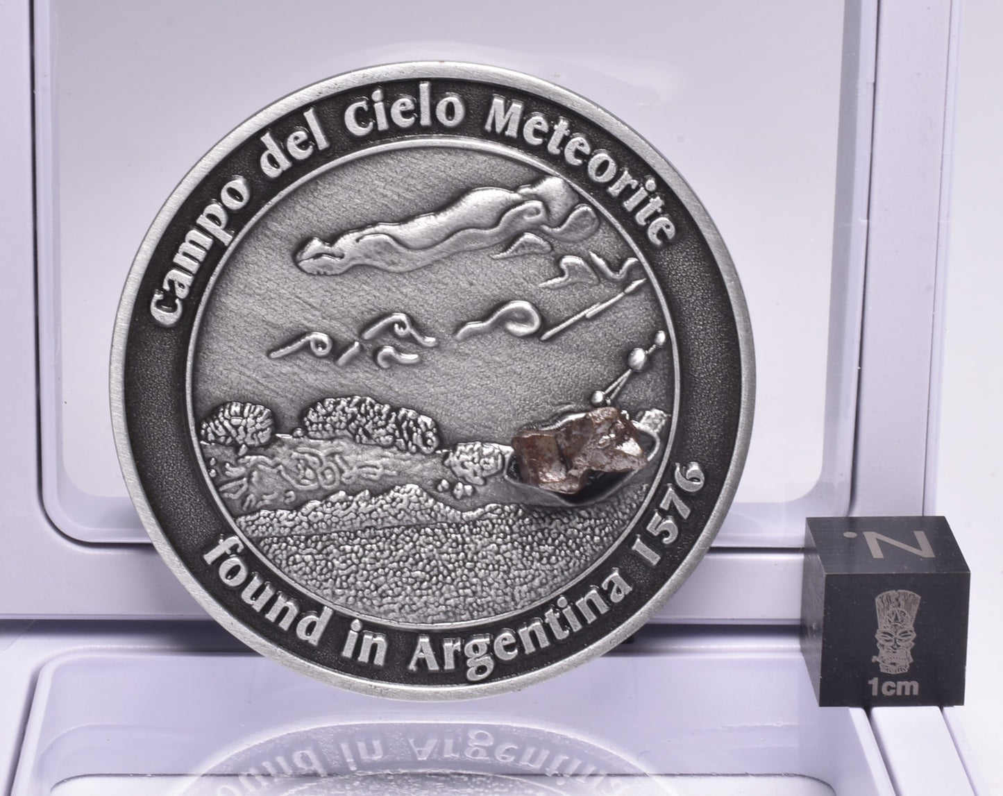 CAMPO DEL CIELO METEORITE in COLLECTORS COIN NUMBER 0014 MT182