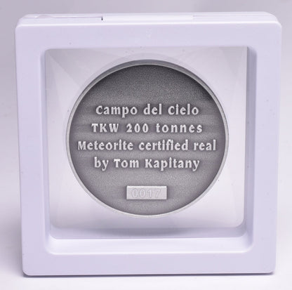 CAMPO DEL CIELO METEORITE in COLLECTORS COIN NUMBER 0017 MT186