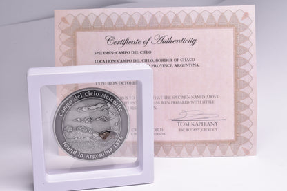 CAMPO DEL CIELO METEORITE in COLLECTORS COIN NUMBER 0017 MT186