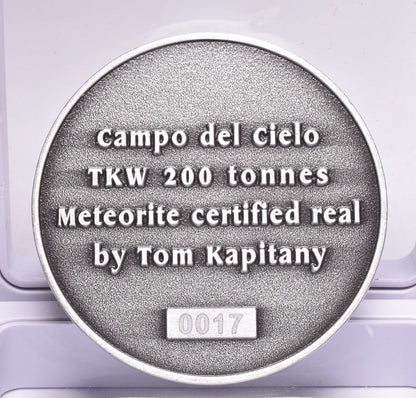 CAMPO DEL CIELO METEORITE in COLLECTORS COIN NUMBER 0017 MT186