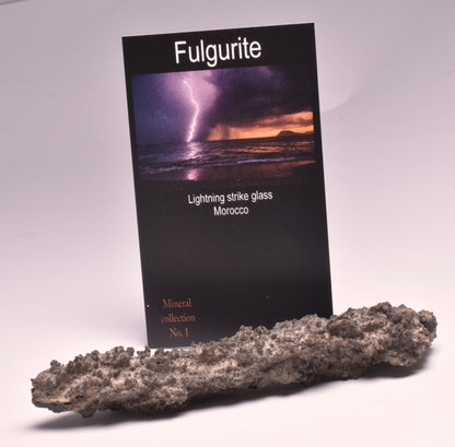 FULGURITE LIGHTNING STRIKE GLASS MOROCCO MT196