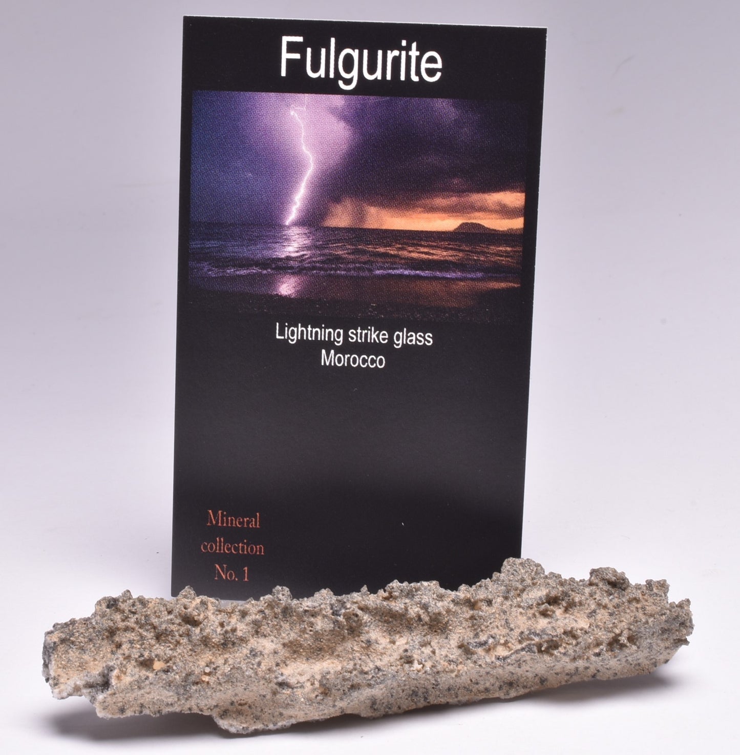 FULGURITE LIGHTNING STRIKE GLASS MOROCCO MT197