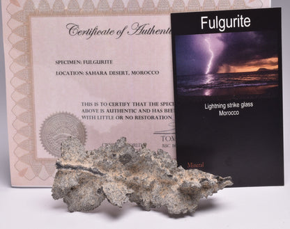 FULGURITE LIGHTNING STRIKE GLASS MOROCCO MT204