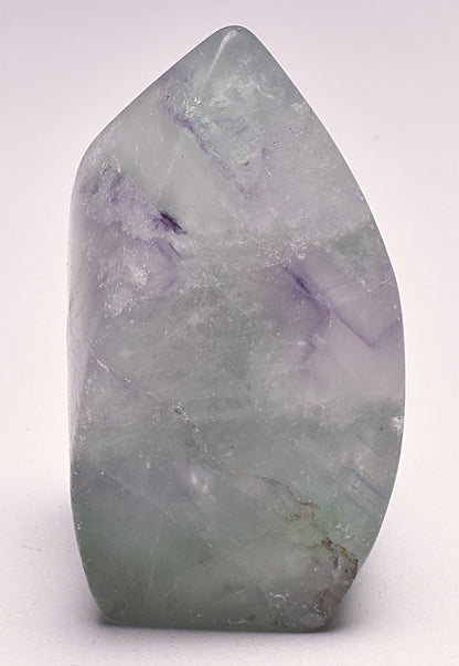 FLUORITE CRYSTAL CARVED FLAME P1033