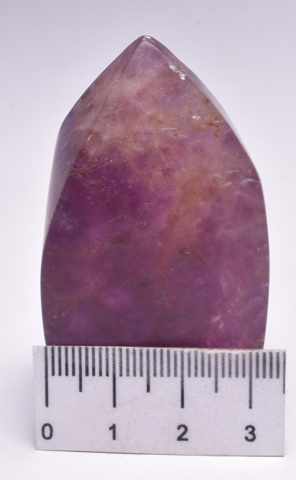 FLUORITE CRYSTAL CARVED FLAME P1037