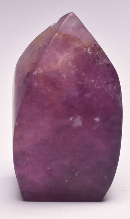 FLUORITE CRYSTAL CARVED FLAME P1037