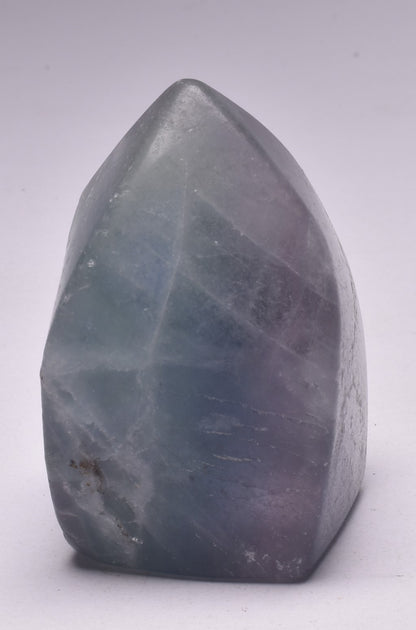 FLUORITE CRYSTAL CARVED FLAME P1039