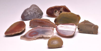 9 x AGATE CREEK, Polished AGATE Halves, AUSTRALIA P2011