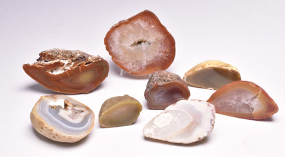 8 x AGATE CREEK, Polished AGATE Halves, AUSTRALIA P2014