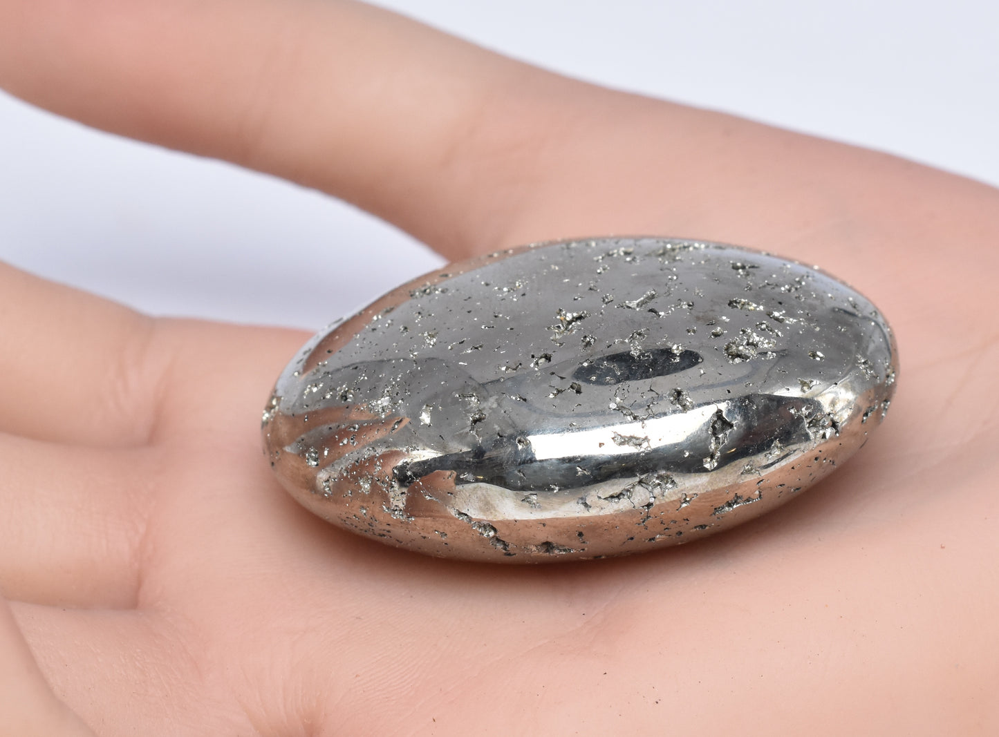 PYRITE POLISHED PALM STONE P289