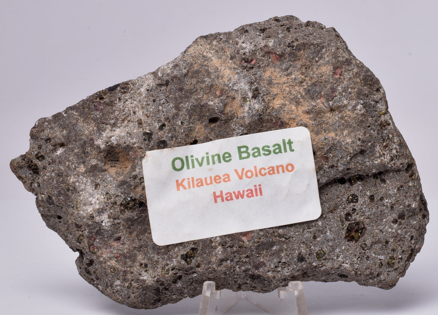 OLIVINE BASALT SLICE, KILAUEA VOLCANO, HAWAII S319