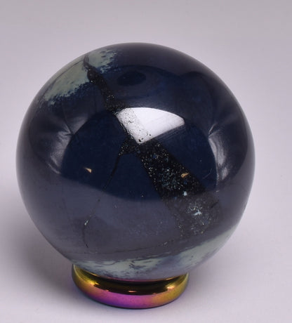 VIVIANITE  POLISHED MINERAL SPHERE P626