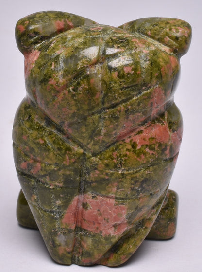 UNAKITE CRYSTAL CARVED OWL P94