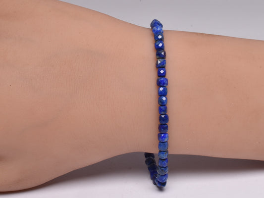 LAPIS LAZULI BEADED BRACELET J09