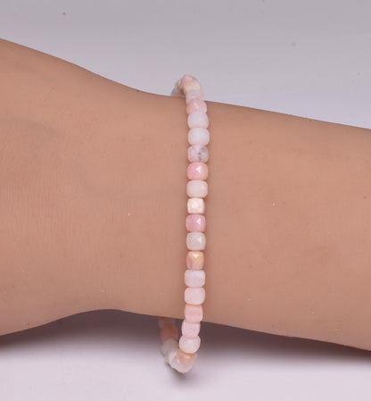 PINK OPAL BEADED BRACELET J18