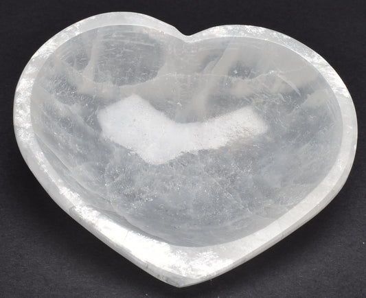 SELENITE HEART SHAPE BOWL 10 CM SE2