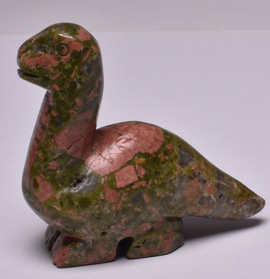 CRYSTAL UNAKITE DINOSAUR CARVING P43