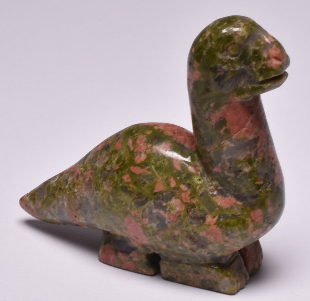 CRYSTAL UNAKITE DINOSAUR CARVING P43