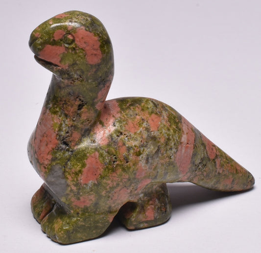 CRYSTAL UNAKITE DINOSAUR CARVING P45