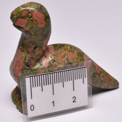 CRYSTAL UNAKITE DINOSAUR CARVING P45