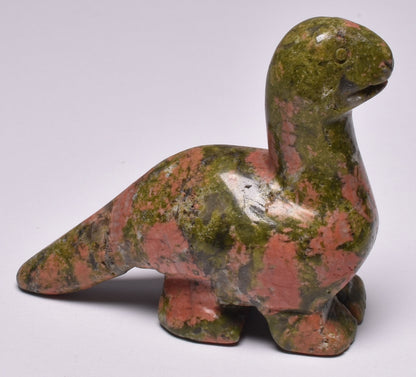 CRYSTAL UNAKITE DINOSAUR CARVING P45